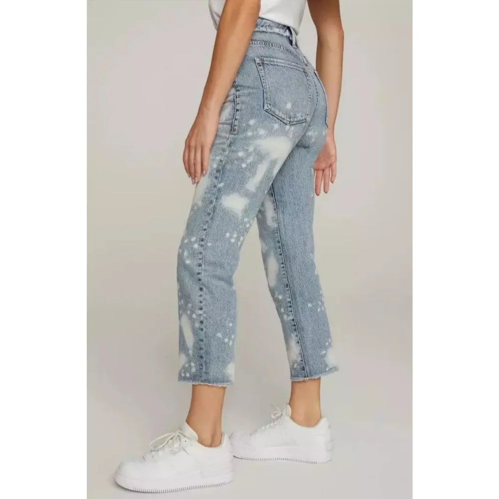GOOD AMERICAN Good Vintage Released Waistband Jeans Bleach Blue 6
